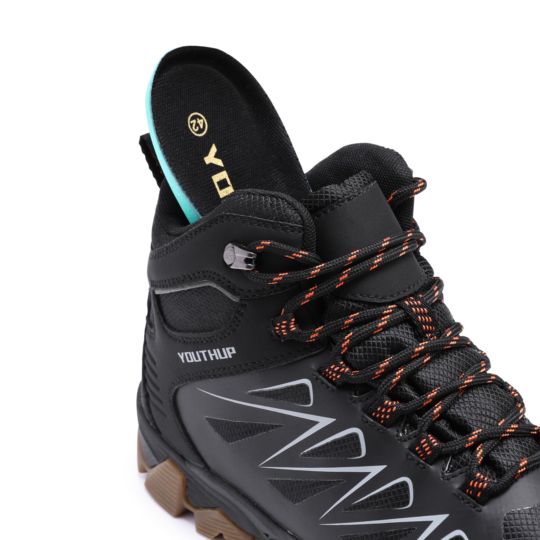 YOUTHUP Herren Knöchelhohe Wanderschuhe Wasserdicht Trekkingschuhe | Leicht Rutschfest Abriebfest Hiking Boots Atmungsaktiv Mesh Outdoorschuhe Casual Wanderstiefel, Modisch & Dynamisch