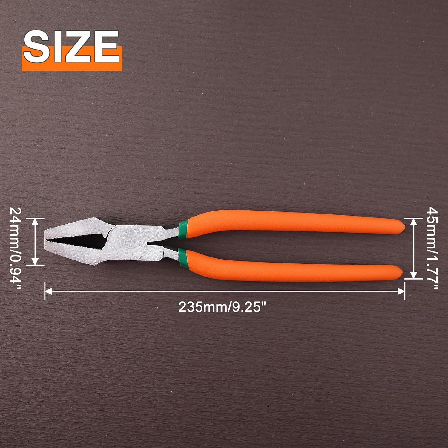 SPEEDWOX 9.5" Glass Breaking Pliers with Rubber Tips - Key Fob Pliers With Flat & Serrated Jaws for Stained Glass, Mirror Mosaics