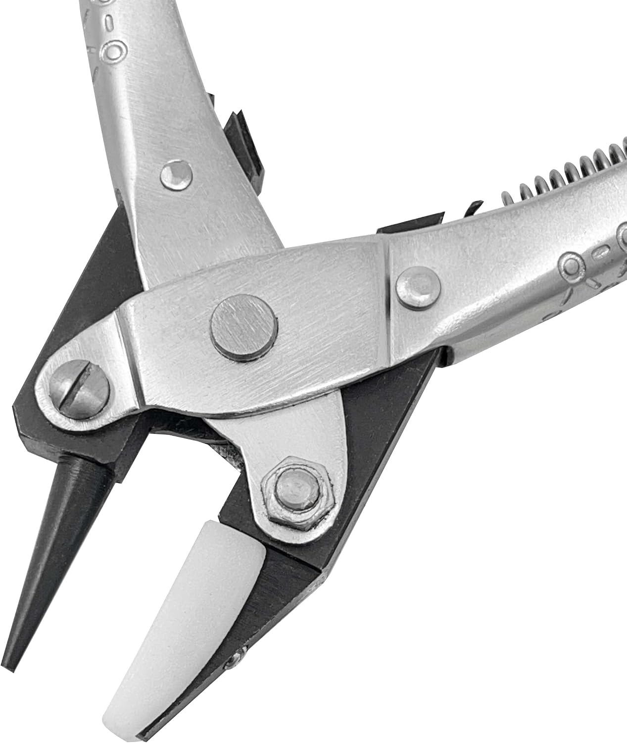 5-1/2" Round Flat Nylon Jaw Parallel-Action Pliers Jewelry Making Metal Forming Wire Bending Tool