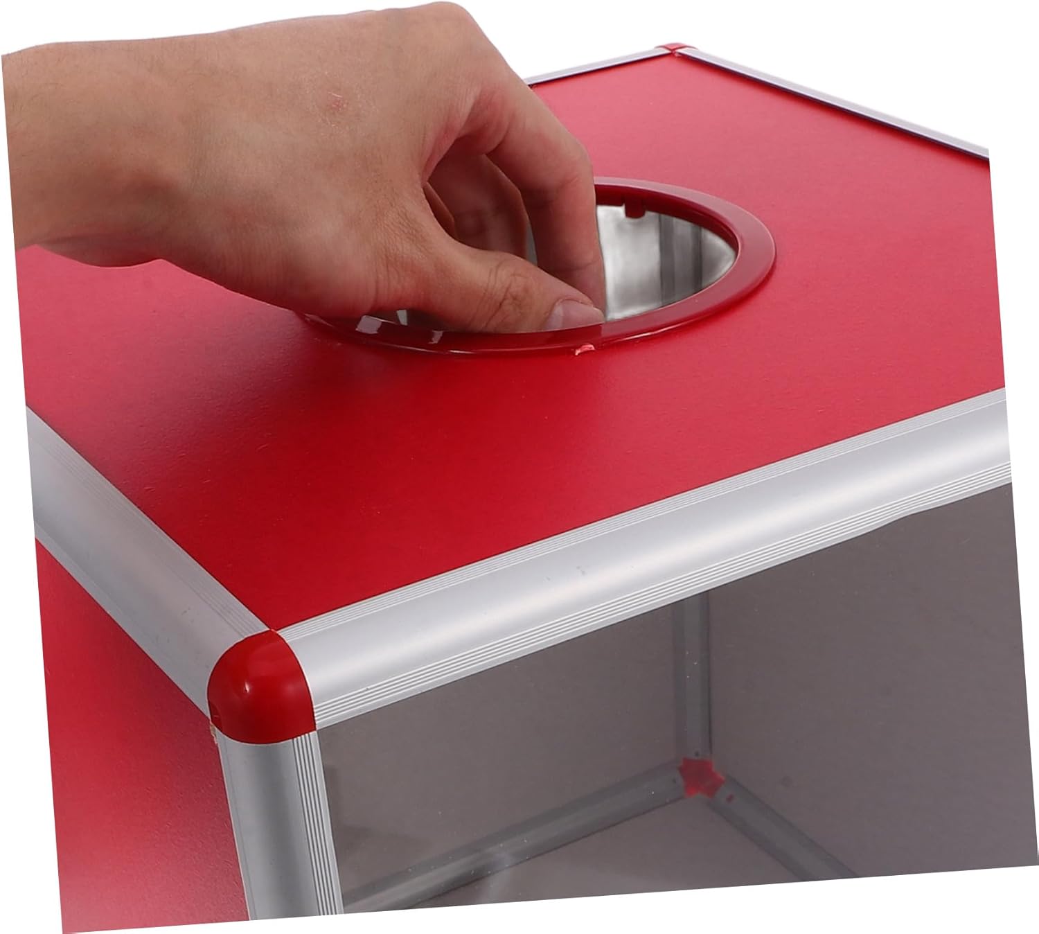 Raffle Box with Slot for Ticket Holder Donation Box for Fundraising and Voting Stylish Clear Container for Raffles Business Cards and Charity Events Versatile Use
