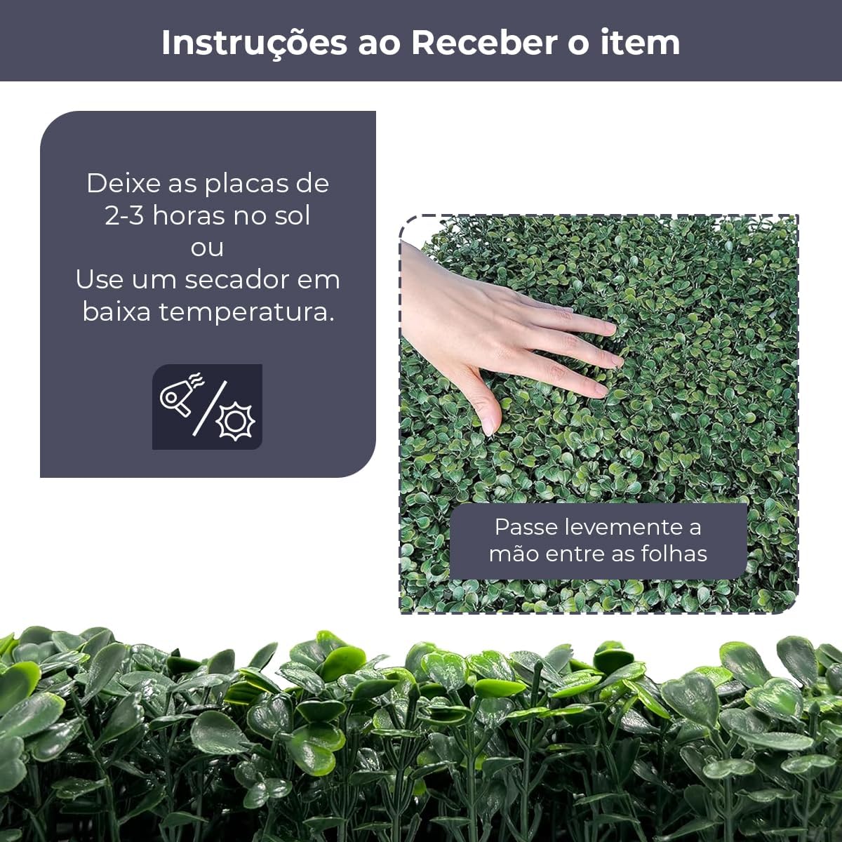 Decolab Kit 10 Decorative Artificial Plant UV Protection Buchinho Plates Easy Applies - For English Wall Vertical Garden, Party, Wedding (Green, Buckle)