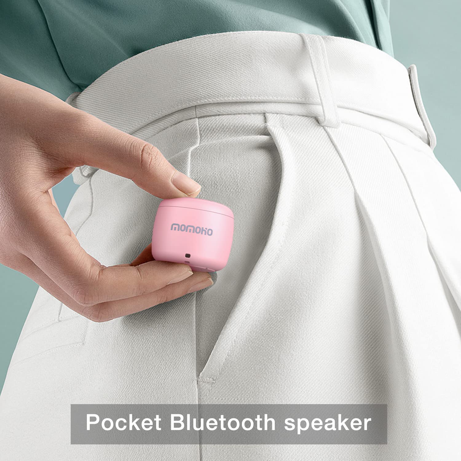 Cassa Bluetooth Impermeabile Momoho Wireless Altoparlante Mini Speaker Portatile Disegno Breve IPX7 Altoparlante Piccolo e Impermeabile Supporto Micro SD Musica per Uso Esterno Doccia Feste Gita(pink)