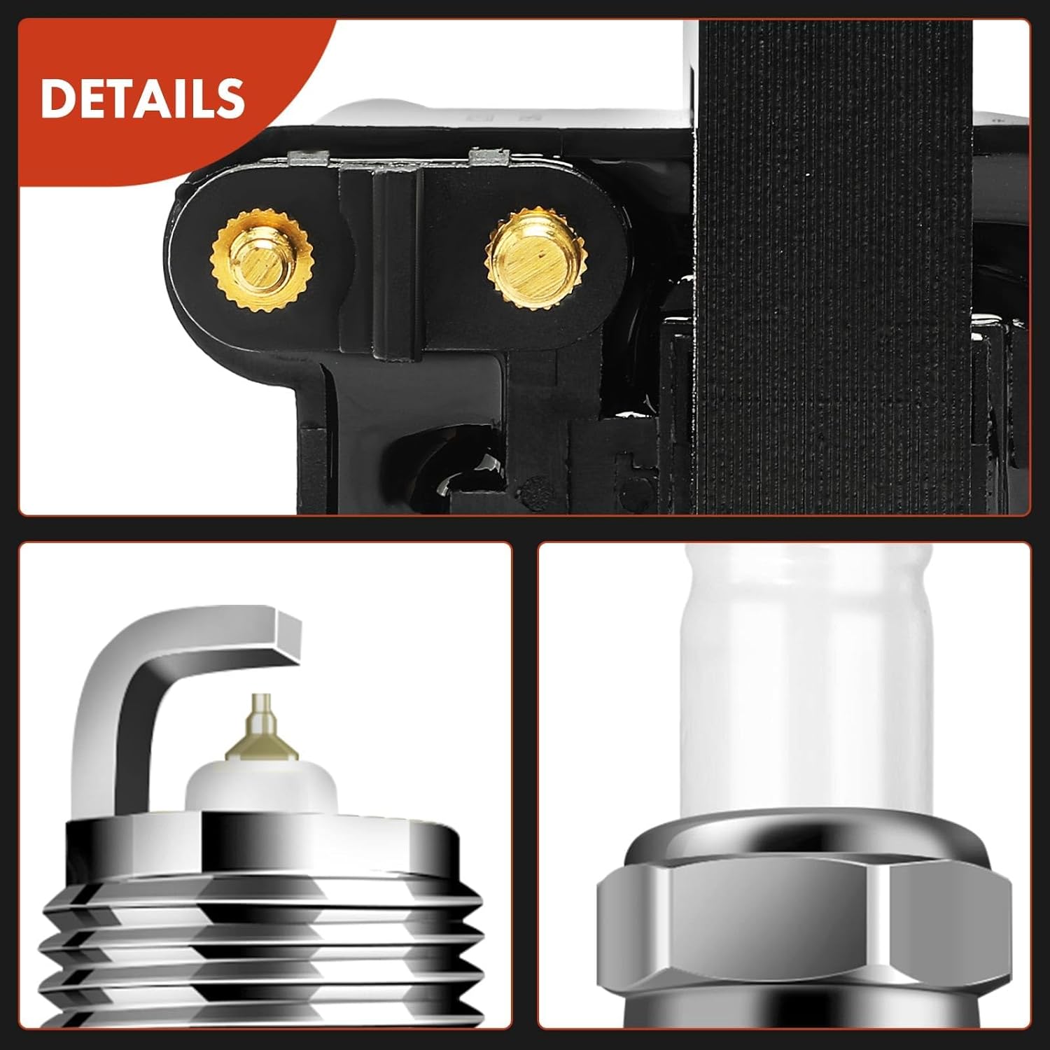 A-Premium 3x Ignition Coil Pack and 6x Iridium Spark Plugs Compatible with Hyundai Sonata 2002 2003 2004 2.7L