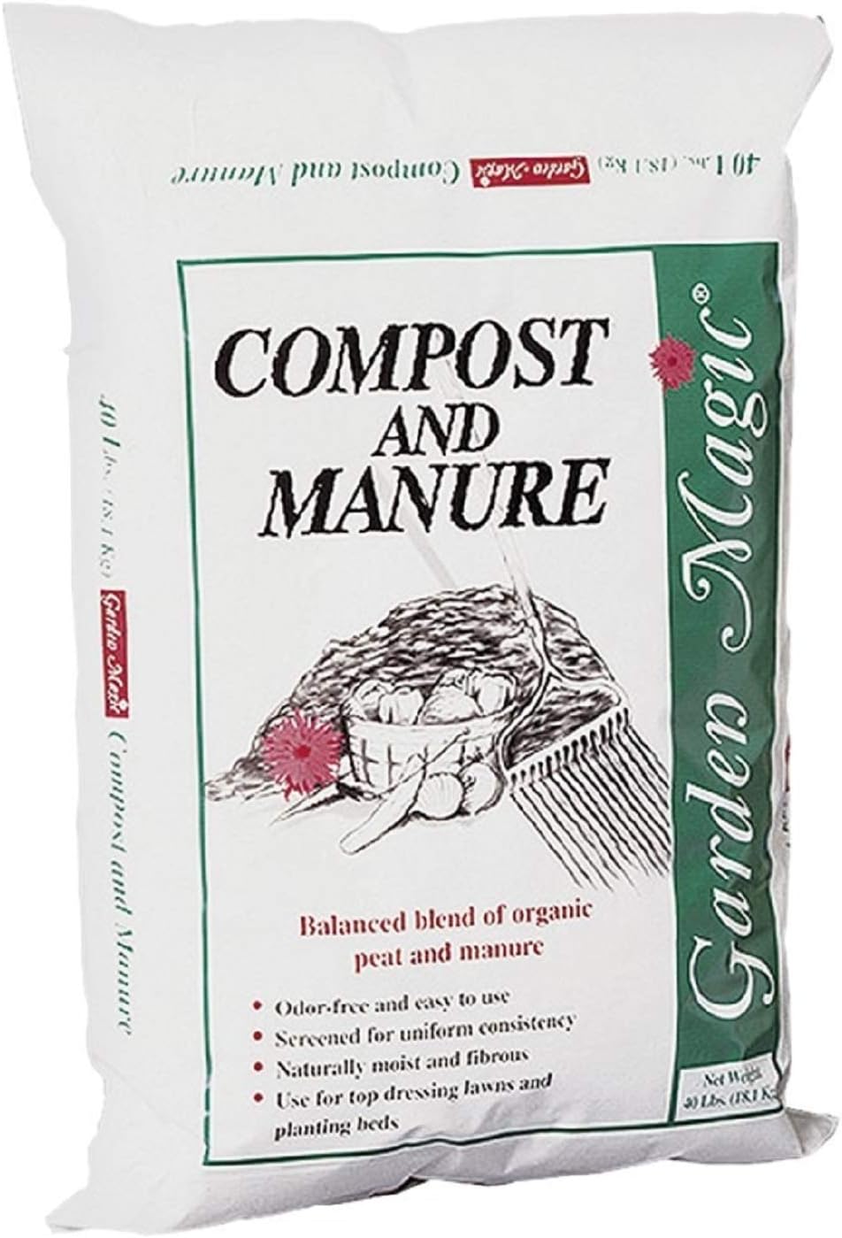 Michigan Peat 5240 Garden Magic Compost and Manure, 40-Pound : Fertilizers : Patio, Lawn & Garden
