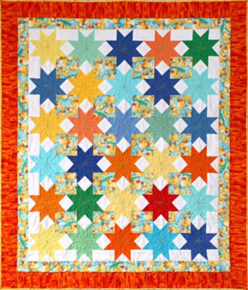 Papel piezas Duckies Colcha Inglés Papel Piecing Pattern & Papel piezas)