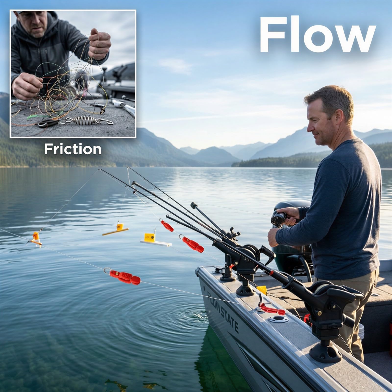 25 STK. Fishing Release Clip Set, 48 x 11 x 10 mm ABS rot, Trolling-Line Side Planer Clips, Heavy-Duty Snap-Release-Gerät für Lure Trolling, Angelzubehör für Köderführung und Befestigung