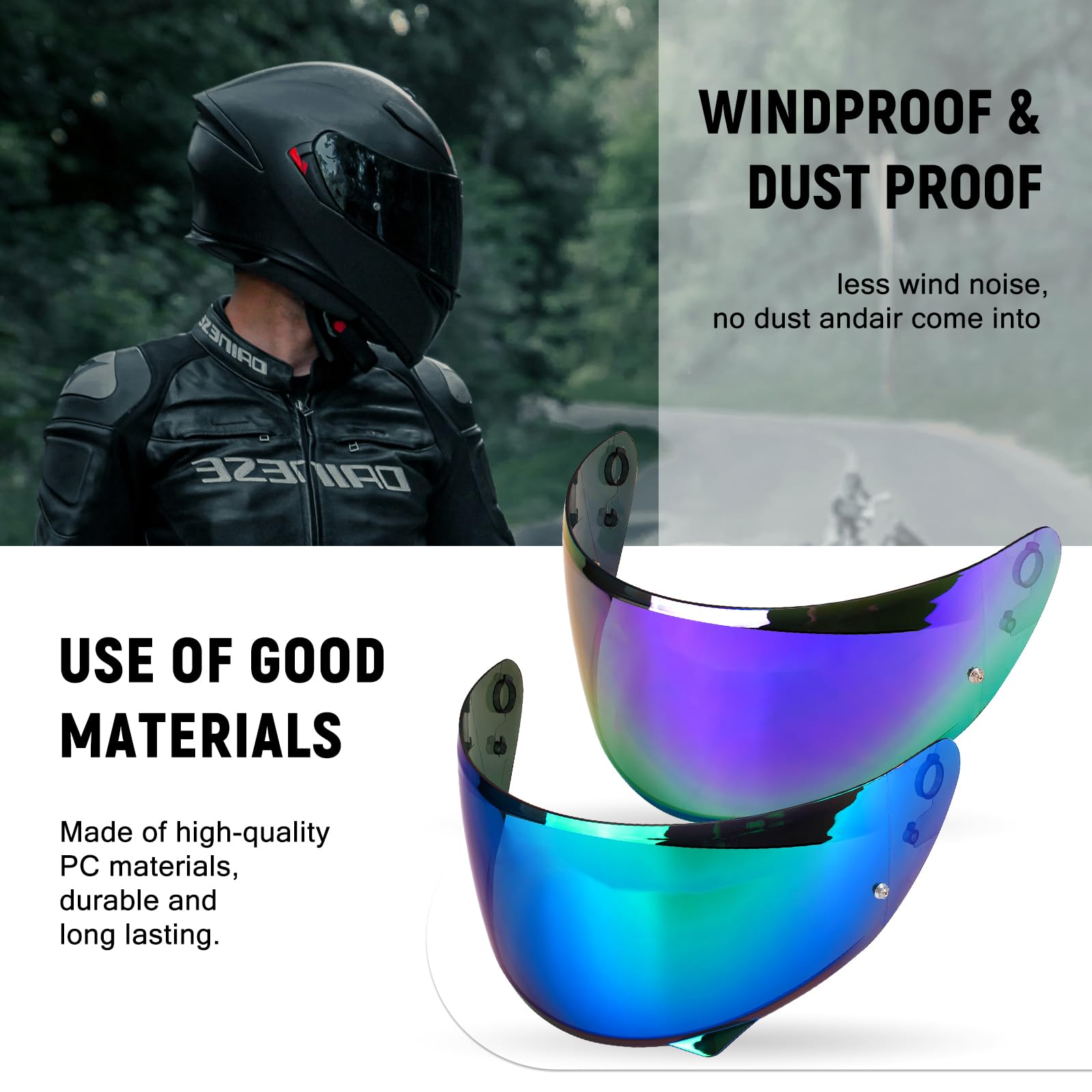Amazon.co.jp: XINGWU オートバイヘルメットバイザー 交換用 HJ-34P