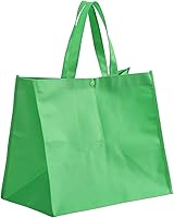 Vista 4 de Tosnail Paquete de 12 bolsas de compras reutilizables para comestibles, grandes bolsas plegables a granel, bolsas de tela con asa larga para compras