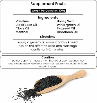 HERBOGANIC Black Seed Rub | Infused with Soothing Properties | Crafted to Provide Comfort to Joints, Muscles, Shoulders and Beyond | 3.5 oz....