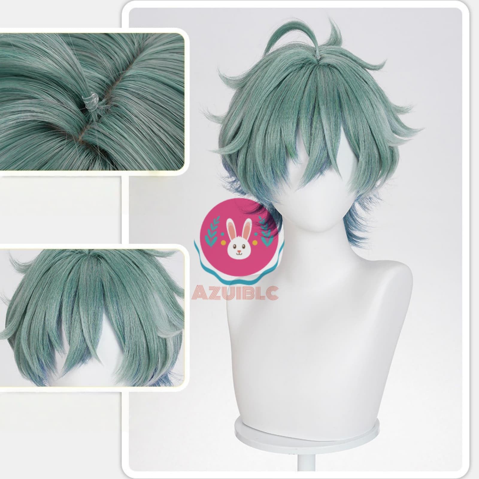 Amazon.co.jp: 【Azuiblc】原神 ローエン コスプレ ウィッグ 緑