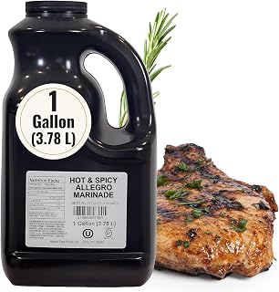 ALLEGRO - The Marinate Everything Marinades | Perfect Marinades for Meat & Veggies | Marinade for Grilling, Roasting & Cooking | Kosher & Gluten Free | 128 Oz (Pack of 1) - Hot & Spicy