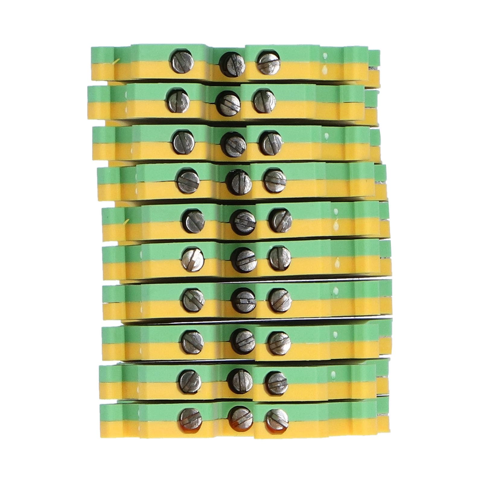 FTVOGUE Bornier de Mise à la Terre en Cuivre Pur monté sur Rail DIN, Bornier de Terre pour Coque D'équipement, Protection de Mise à la Terre, 2 Canaux
