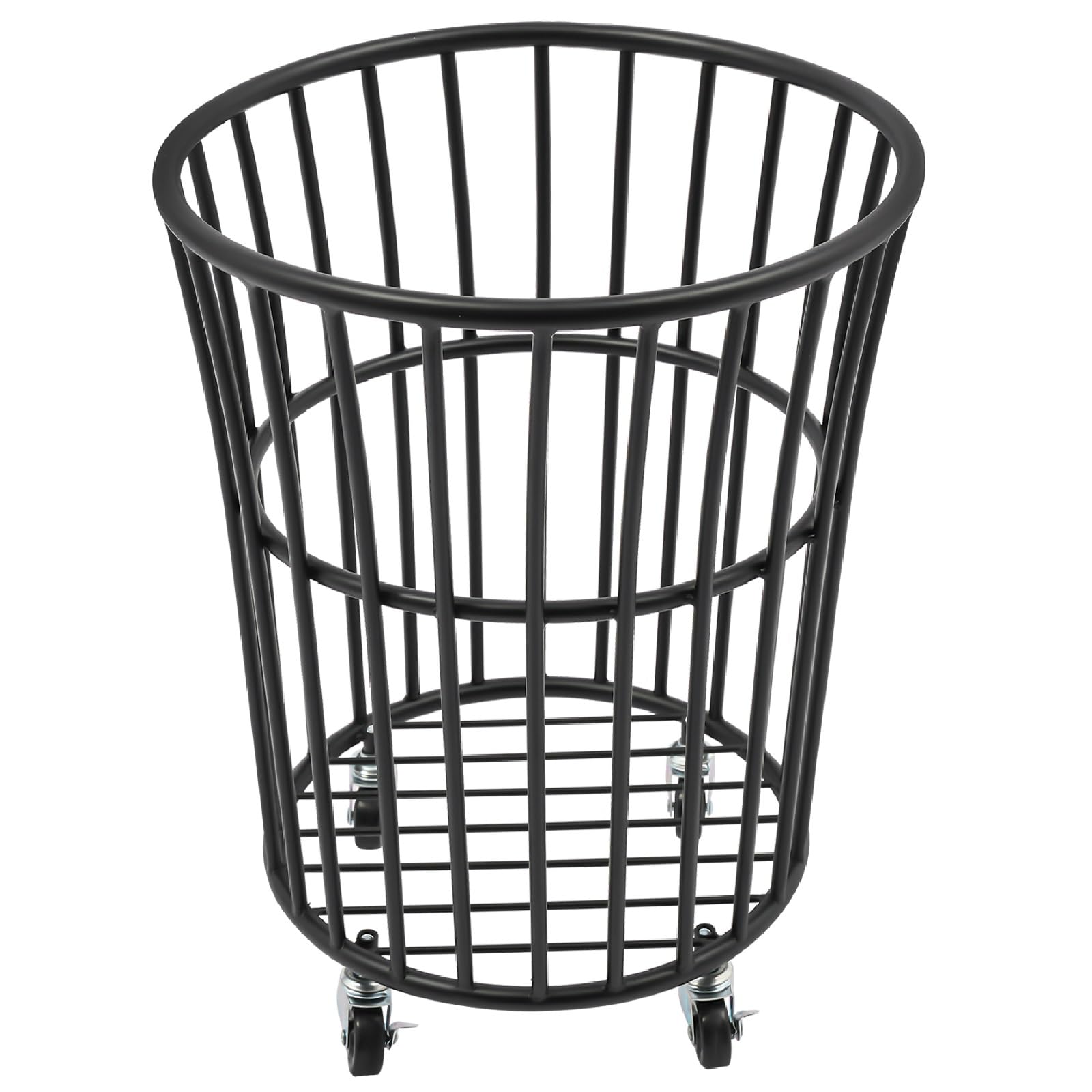 SFSLBFB Rolling Laundry Hamper Cart, Metal Basket Storage Organizer for Bedroom Bathroom Closet