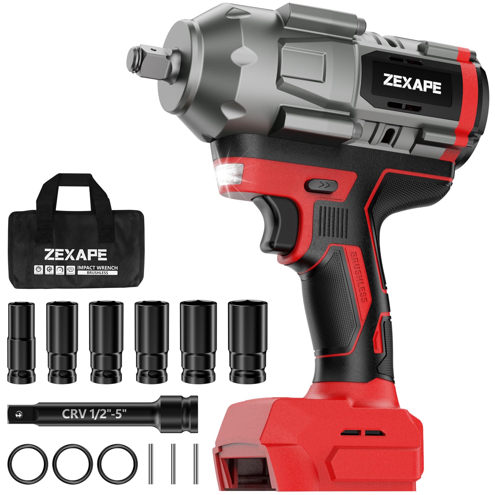 ZEXAPE Cordless Impact Wrench 1/