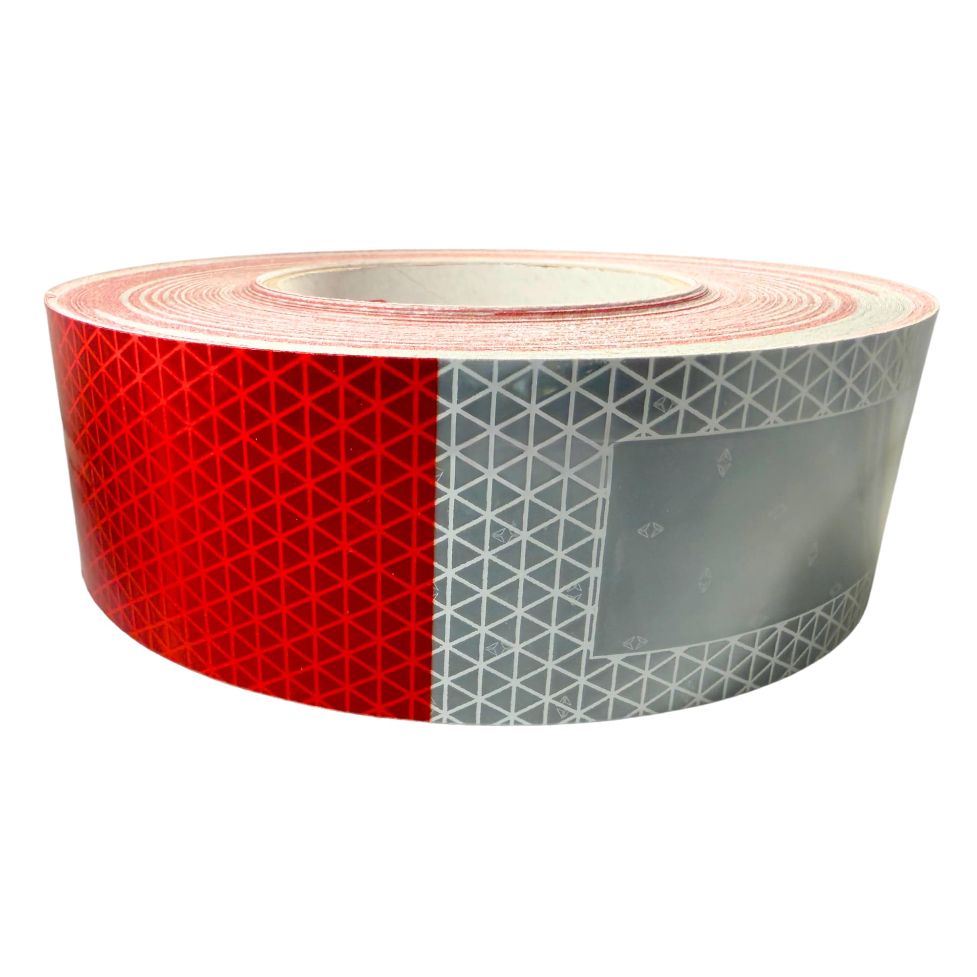 Reflective Solutions - V92 Reflective Tape with Stamped V42 section - 11" Red 7” White Reflector Tape - 2"x150' Roll-DOT-C2 and SAE Certified Heavy