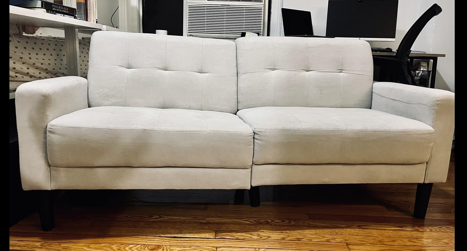 45/mo Finance Vongrasig 63" Small Modern Loveseat Couch, MidCentury