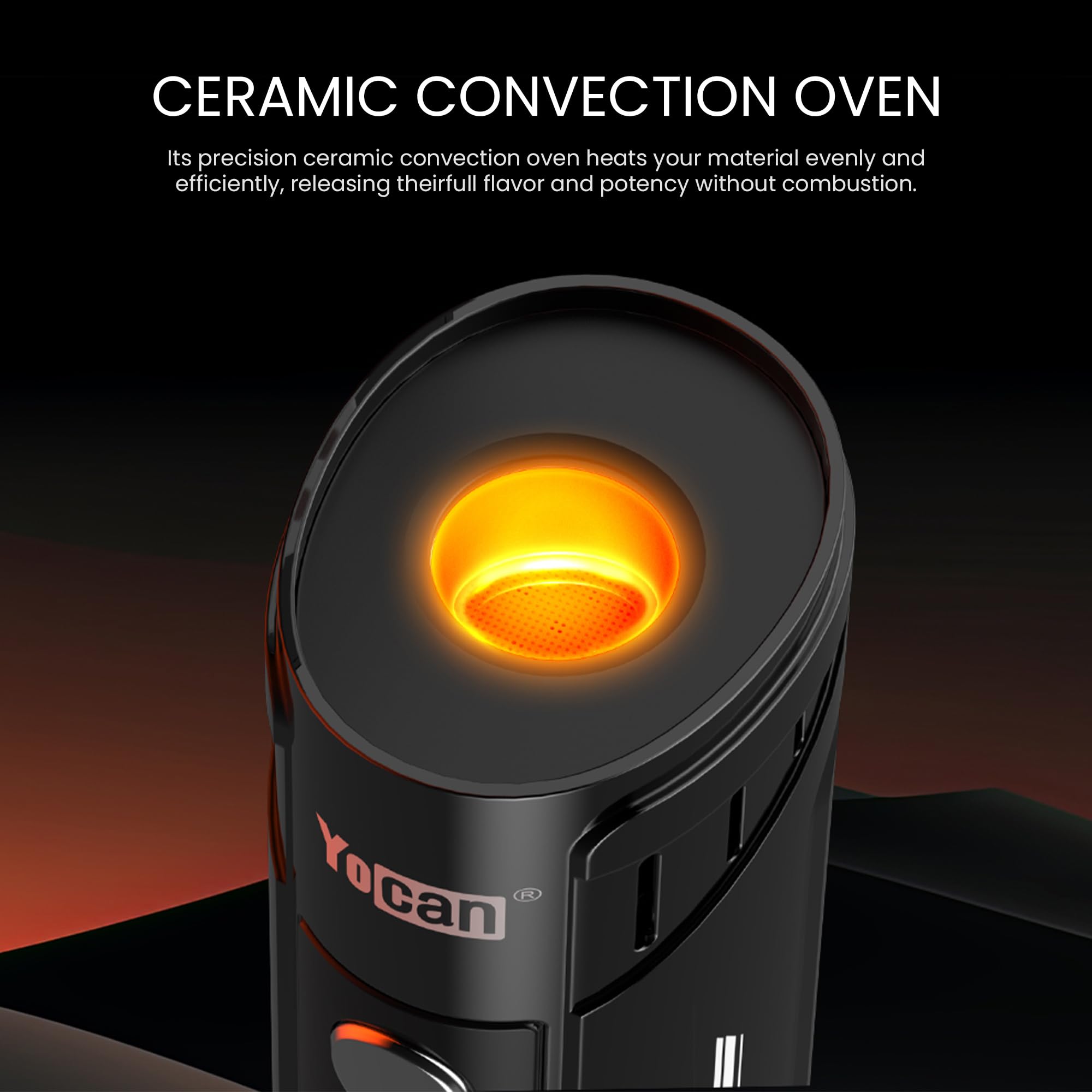 Yocan Hit 2 Vaporizer Kräuter | Tragbarer Verdampfer Kräuter mit Konvektionsheizung | Präzise Temperatureinstellung 93-249°C | Magnetisches Mundstück | LED-Display | 1800-mAh-Akku | USB-C (Schwarz)