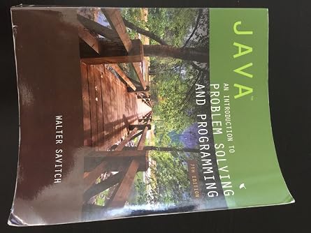 Java An Introduction to Problem Solving and Programming 7th Edition