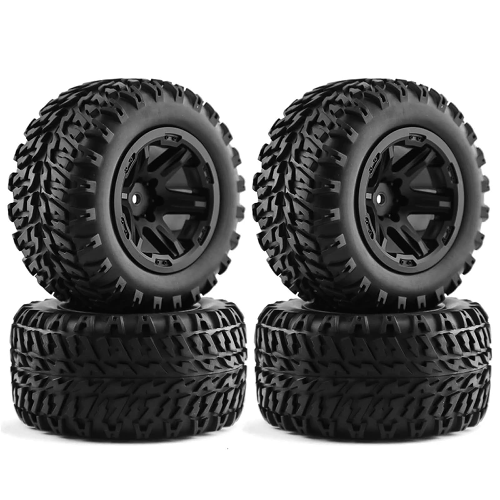 para MJX 1/16 Llantas Neumáticos OD 104mm 12mm Goma Hexagonal Escala Monstruo Camión Coche RC Modelo Todoterreno Accesorio Reemplazo Modificado Ruedas Piezas NeumáTicos RC