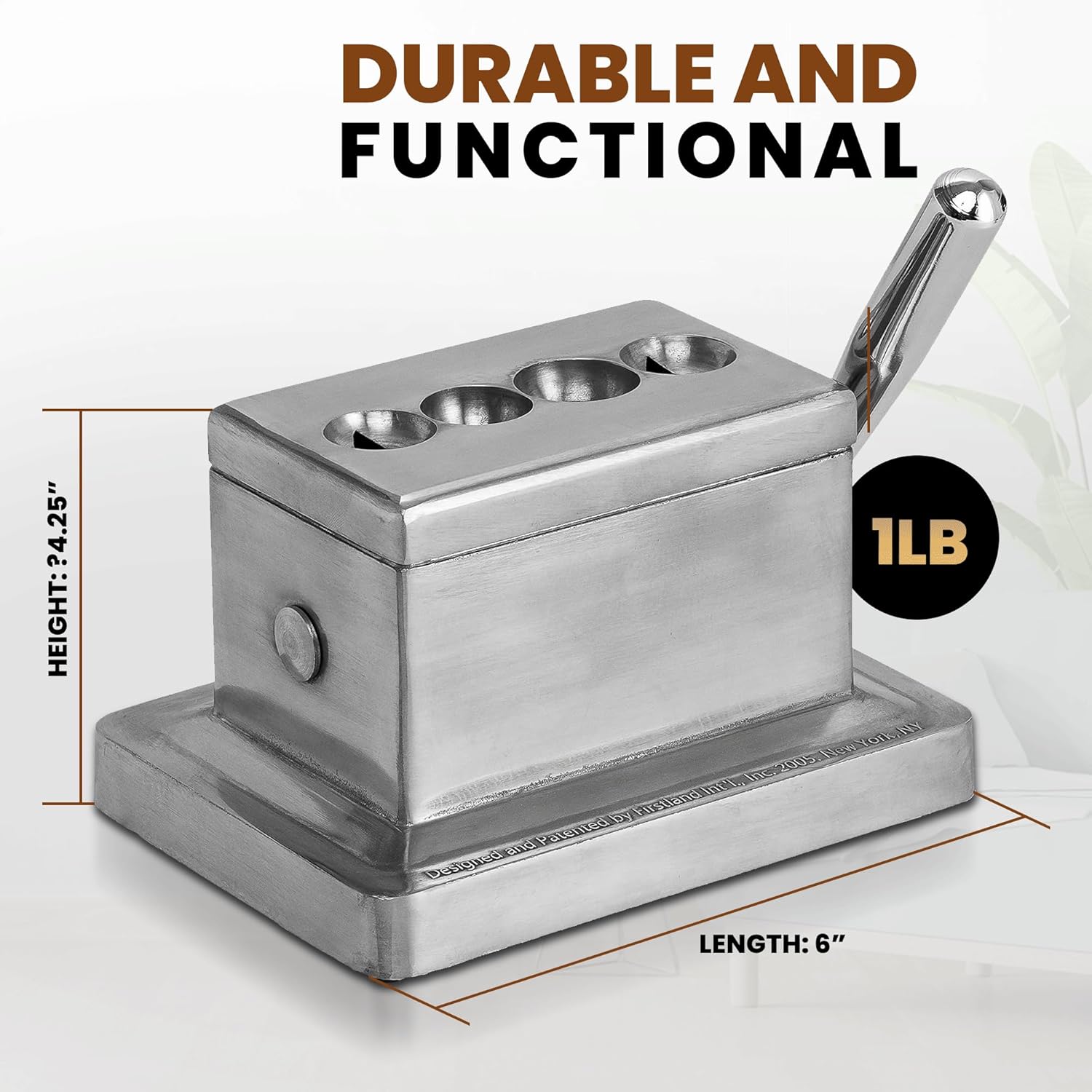 Large Table Top Quad Guillotine and V Cut Cigar Cutter