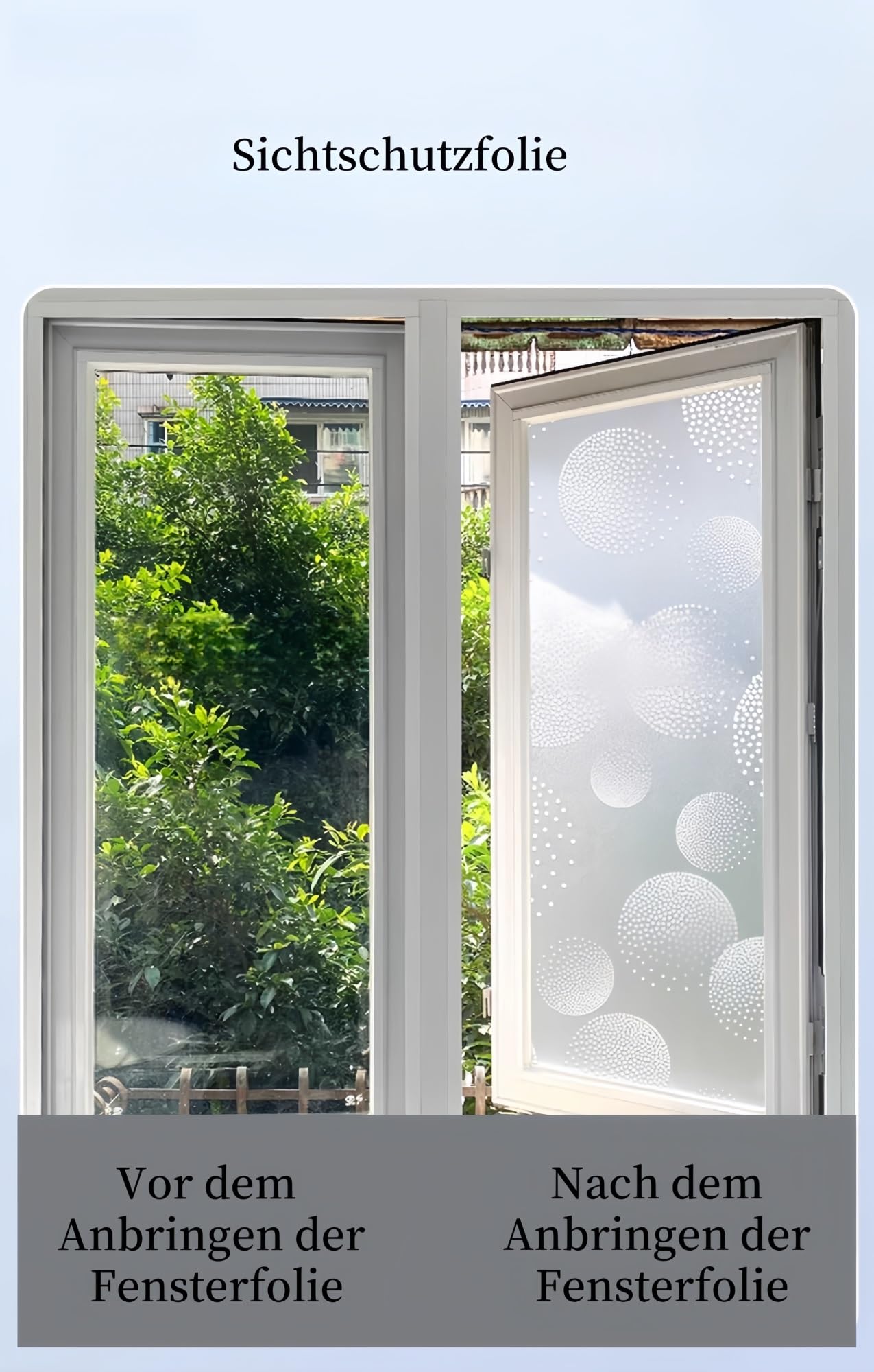 Sichtschutzfolie, Fenster Sichtschutzfolie, Folie für Fenster, Anti-Peep, elektrostatische Folie, geeignet für Badezimmer, Wohnzimmer, Schlafzimmer, Balkon (Fensterglas).(N,50 * 200cm)