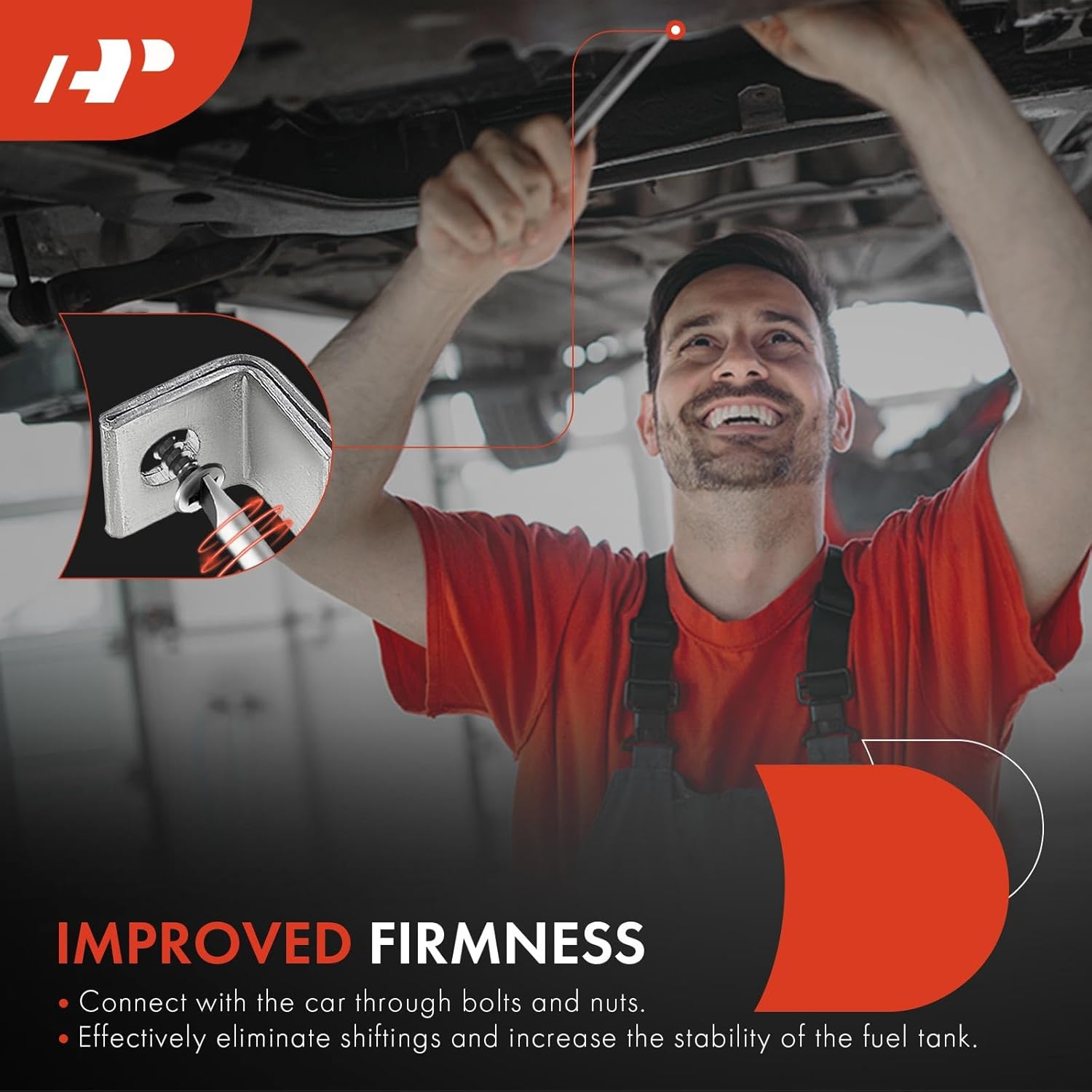 A-Premium Fuel Tank Straps Compatible with Chevrolet Camaro Pontiac Firebird 1974-1981 Buick Apollo 1973-1975 2-PC Set