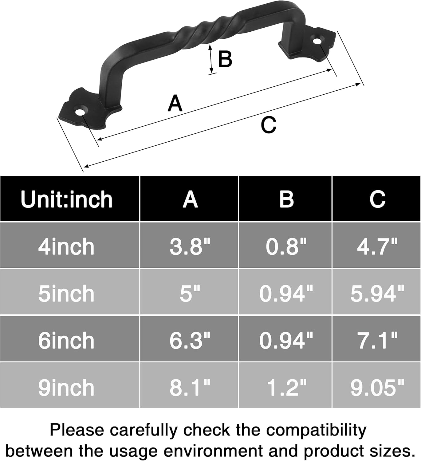 OVOV Gate Handles 9" and Wooden Shelf Brackets 10", 2 Pack