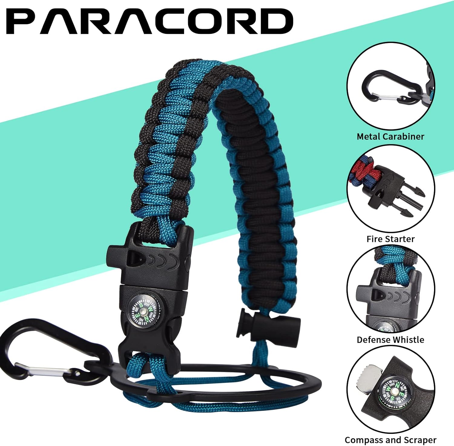 1 Gallon Water Bottle Stainless Steel - 128oz Insulated Flask Water Bottle with Sleeve Strap, Big Water Jug with Straw & Spout Lid, Gym Camping Gallon Water Bottle w/Paracord Handle, protective Boot - Image 6