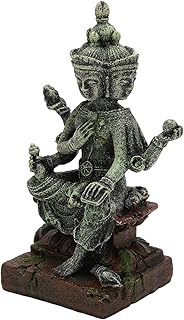 Estátua de Buda de Aquário Resina Escultura de Buda Meditando Arenito Estátua de Buda Decoração de Tanque de Peixes para Acessórios Subaquáticos