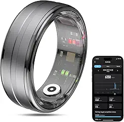 MagLoop Smart Ring Health Tracker Para Homens/Mulheres, Fitness Ring Sleep Tracker, Carregamento Rápido Para Uso Duradouro, Para Exercícios De Pedômetro, Monitor De Sono, Frequência Cardíaca, Estres