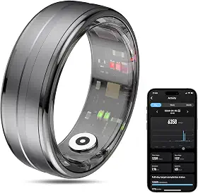 MagLoop Smart Ring Health Tracker Para Homens/Mulheres, Fitness Ring Sleep Tracker, Carregamento Rápido Para Uso Duradouro, Para Exercícios De Pedômetro, Monitor De Sono, Frequência Cardíaca, Estres