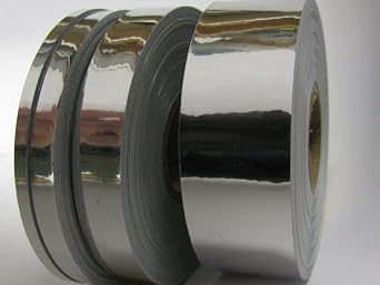 Paper Street Plastics SuperBrite Polyester Chrome Tape, Self-Adhesive, Mirror Finish 1/2 x 50