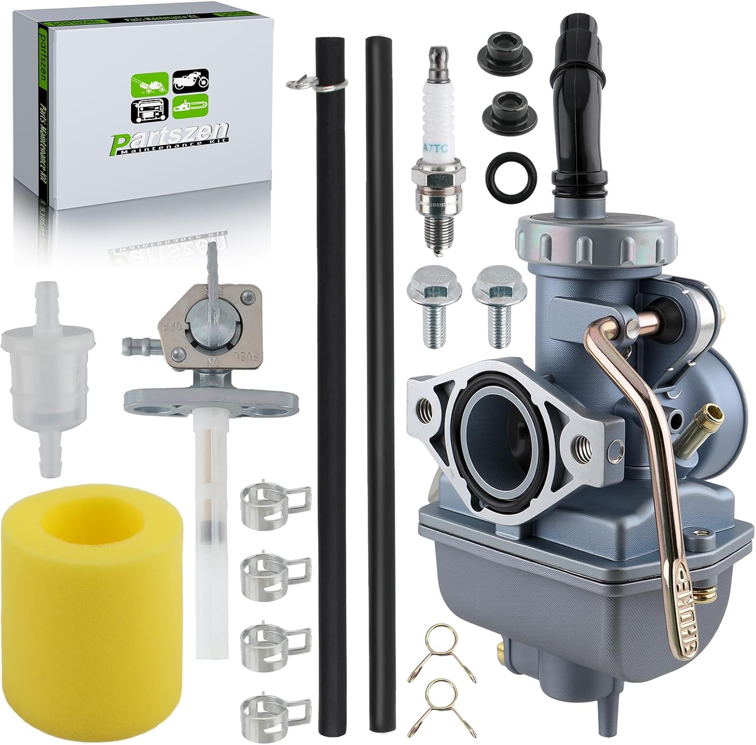 CRF80F XR80R Carburetor Fit for Honda CRF80F XR80R XR80 XL80S XR75 XR75R XL75 Carburetor with Air Filter Fuel Petcock Replace 16100-176-671 16100-GN1-681