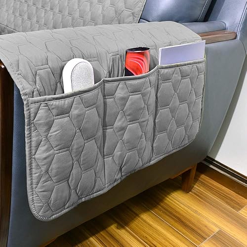 Miniatura 4 de RBSC Home Sofa Slipovers - Fundas impermeables para perros, sofá biplaza y sofás grandes (gris claro, 78 pulgadas)