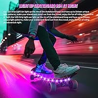 Vista 2 de Versión de carga USB mejorada: luz LED para patineta, luz de borde de monopatín con control remoto, 16 cambios de color, libre de cambios