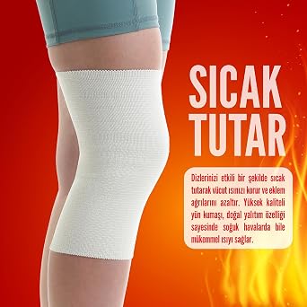 Flexy Medical Yün Termal Dizlik İçlik, Sıcak Tutan Dizlik, Doğal Yün Dizlik, Kışlık Dizlik