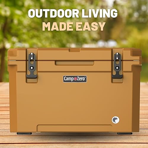 Miniatura 4 de CAMP-ZERO Baúl de hielo duro de 40L-42 cuartos de galón, perfecto para bebidas, playa, picnic, canotaje, caza, campamento y viajes, con 4 portavasos