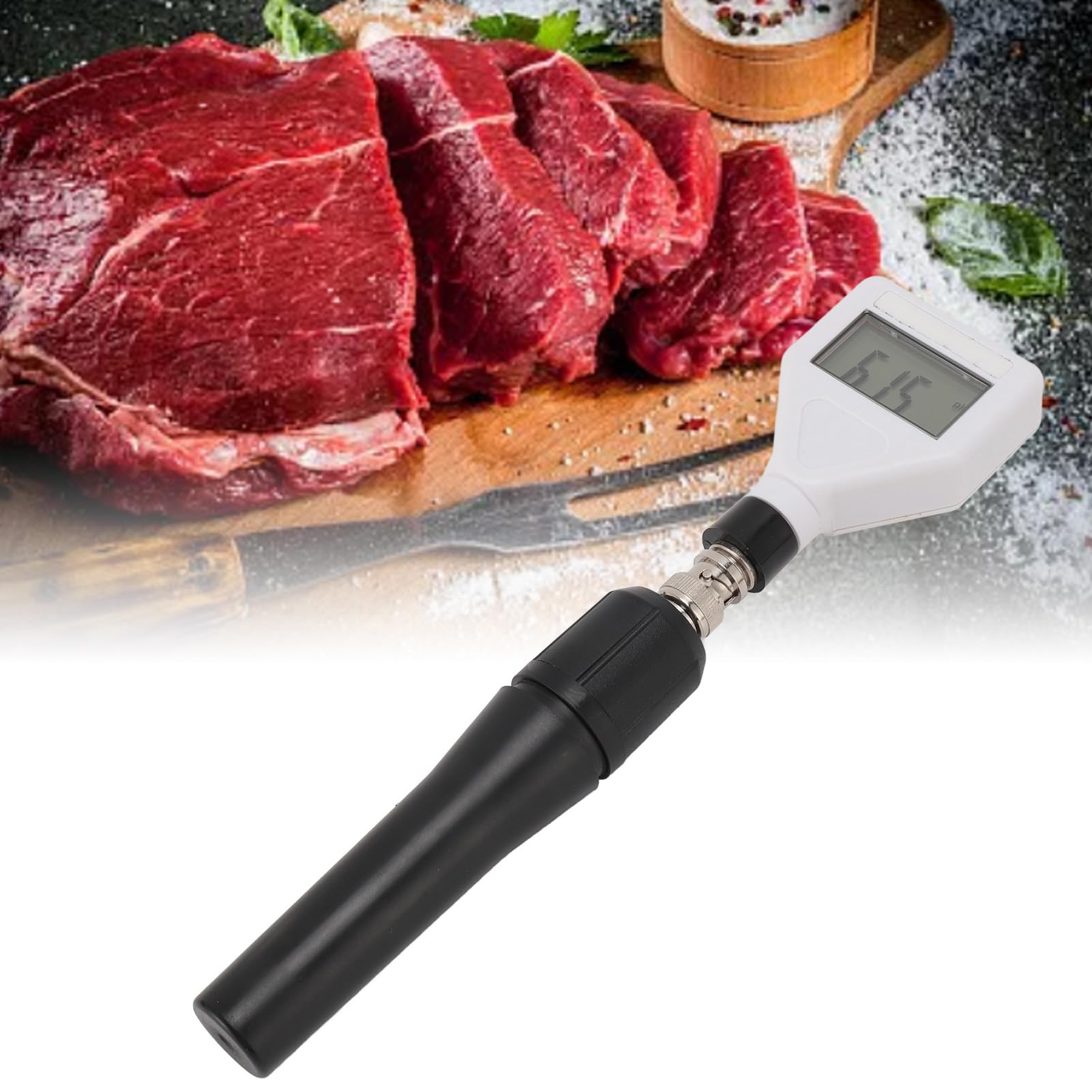 Hidyliu Misuratore di pH del suolo, display LCD retroilluminato, tester multiuso per frutta, carne, terreno, 0,00-14,00 pH, per giardino, prato, fattoria