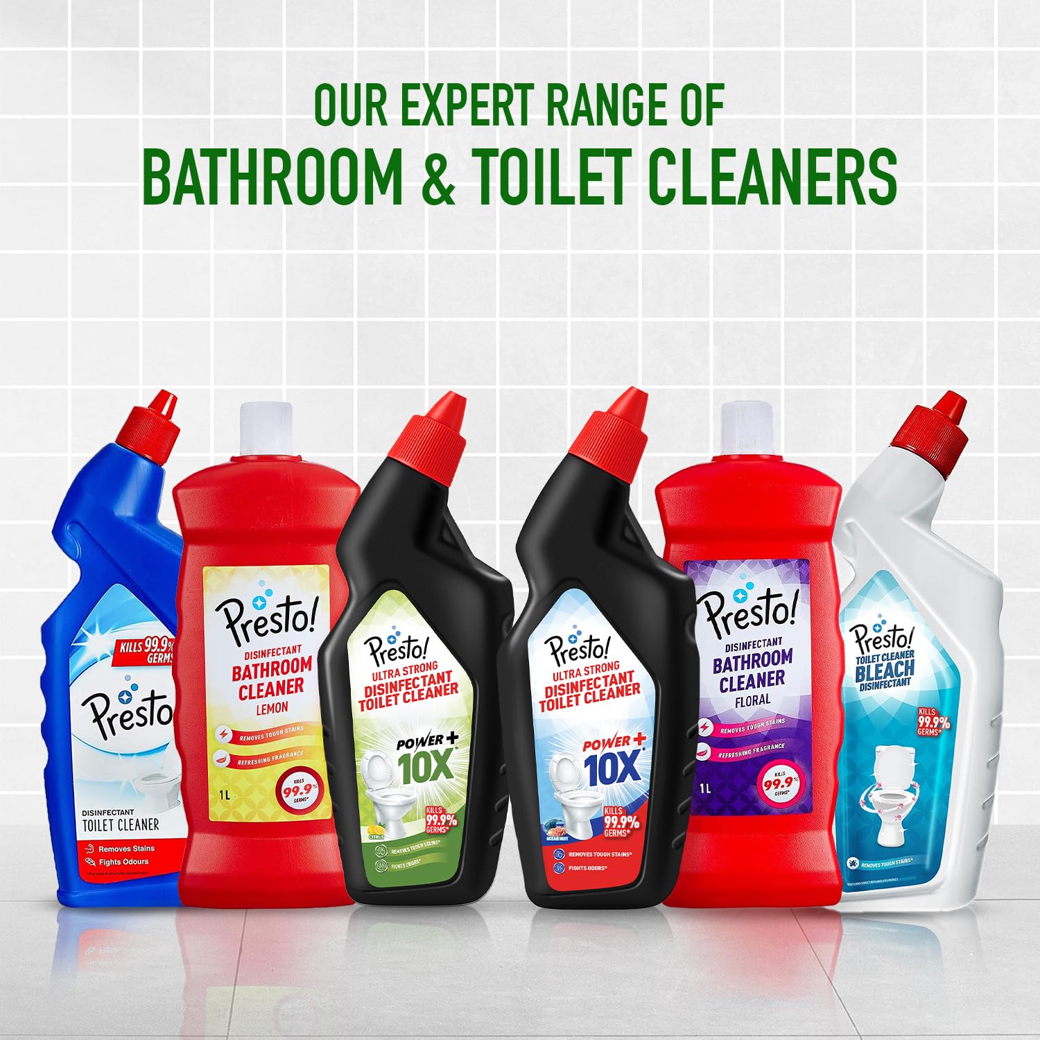 Amazon Brand - Presto! Ultra Strong Disinfectant Toilet Cleaner 1L | Citrus - Image 9 thumbnail