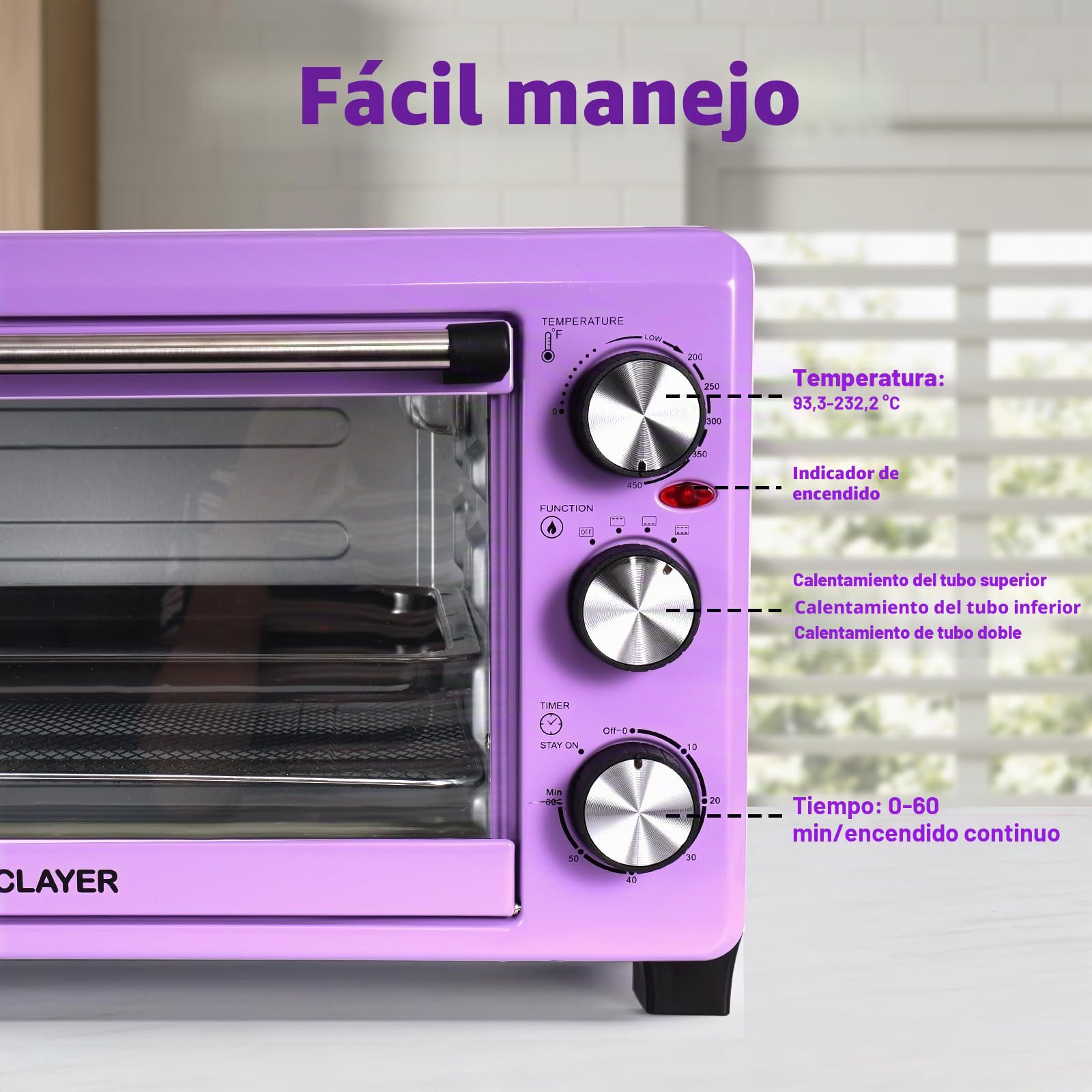 Horno de arcilla polimérica de 25 cuartos con tiempo y temperatura ajustables, horno eléctrico de gran capacidad para hornear arcilla, herramientas de arcilla polimérica, incluye bandeja, estante de