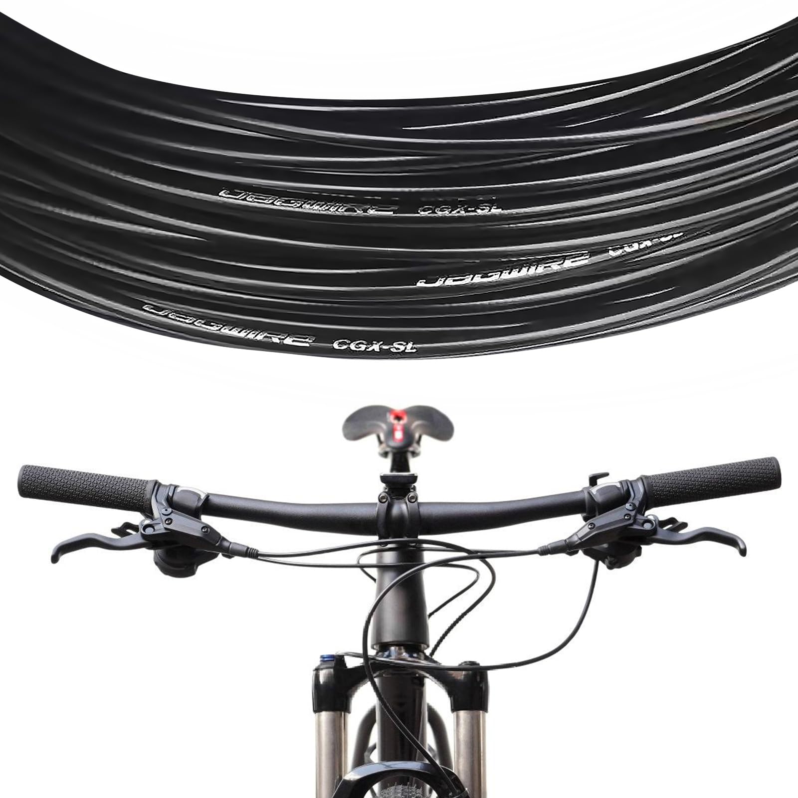 Cavo Freno Bicicletta, 10 Metri Set Di Cavi Freno Bicicletta, Ø5mm Guaina Cavo Freno Bici Con 20 Tappi Terminali, Cavo Del Freno Della Bici Per Mtb Montagna E Biciclettas Da Strad, Nero
