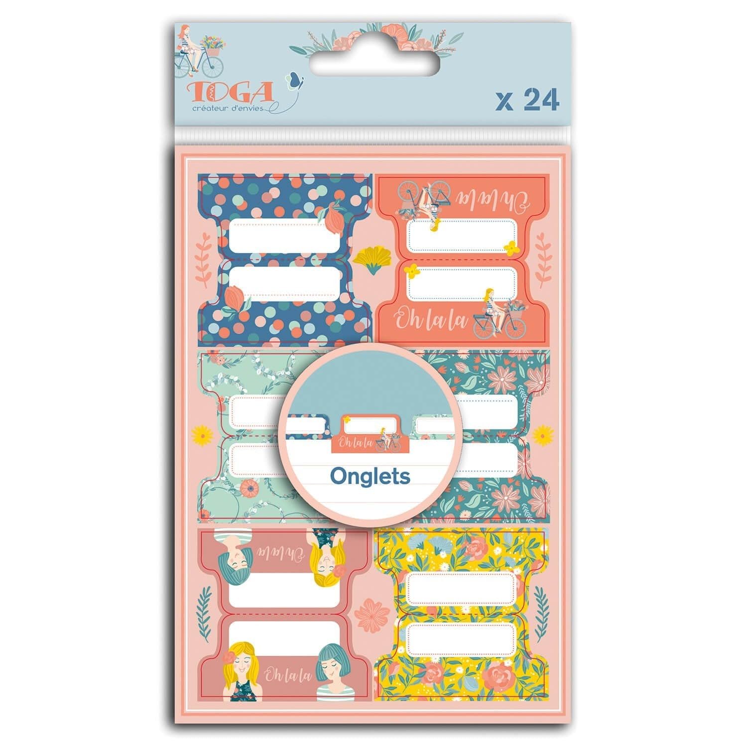 Stickers onglets Oh la la Draeger Paris pour organiser votre carnet