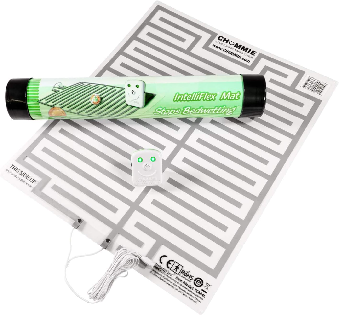 Chummie Pro Bedside Bedwetting Alarm for Children, Teens Adults and Deep Sleepers – Comfortable and Effective Bedwetting Treatment System, Green