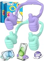 Vista 18 de Regalos navideños para adolescentes, niñas, niños y adultos, soporte para teléfono celular: soporte para teléfono con pulgares arriba ajustable