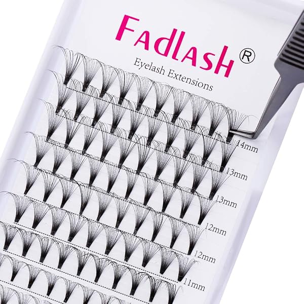 Russian Volume Lashes 16D 0.07 C Curl Mix Tray - Premade Fan Lashes (8-14mm) - 2