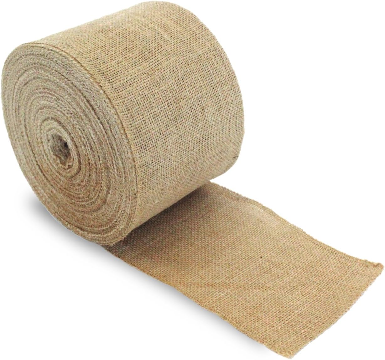Craft Burlap Ribbon No Fray Edges 6 Inches by 50 Yards Wreath Ribbon