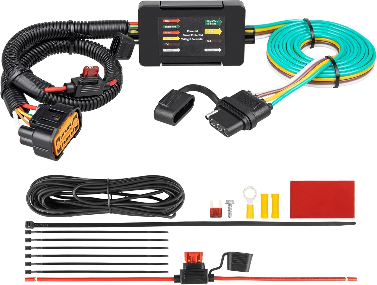 Oyviny 4 Way Trailer Wiring Harness 56420 Fits for Hyundai 2019-2023 Santa Fe, 2022-2024 Santa Cruz, 2020-2022 Palisade, for Kia 2020-2022 Telluride, 2022-2024 Carnival, Factory Tow Package Required