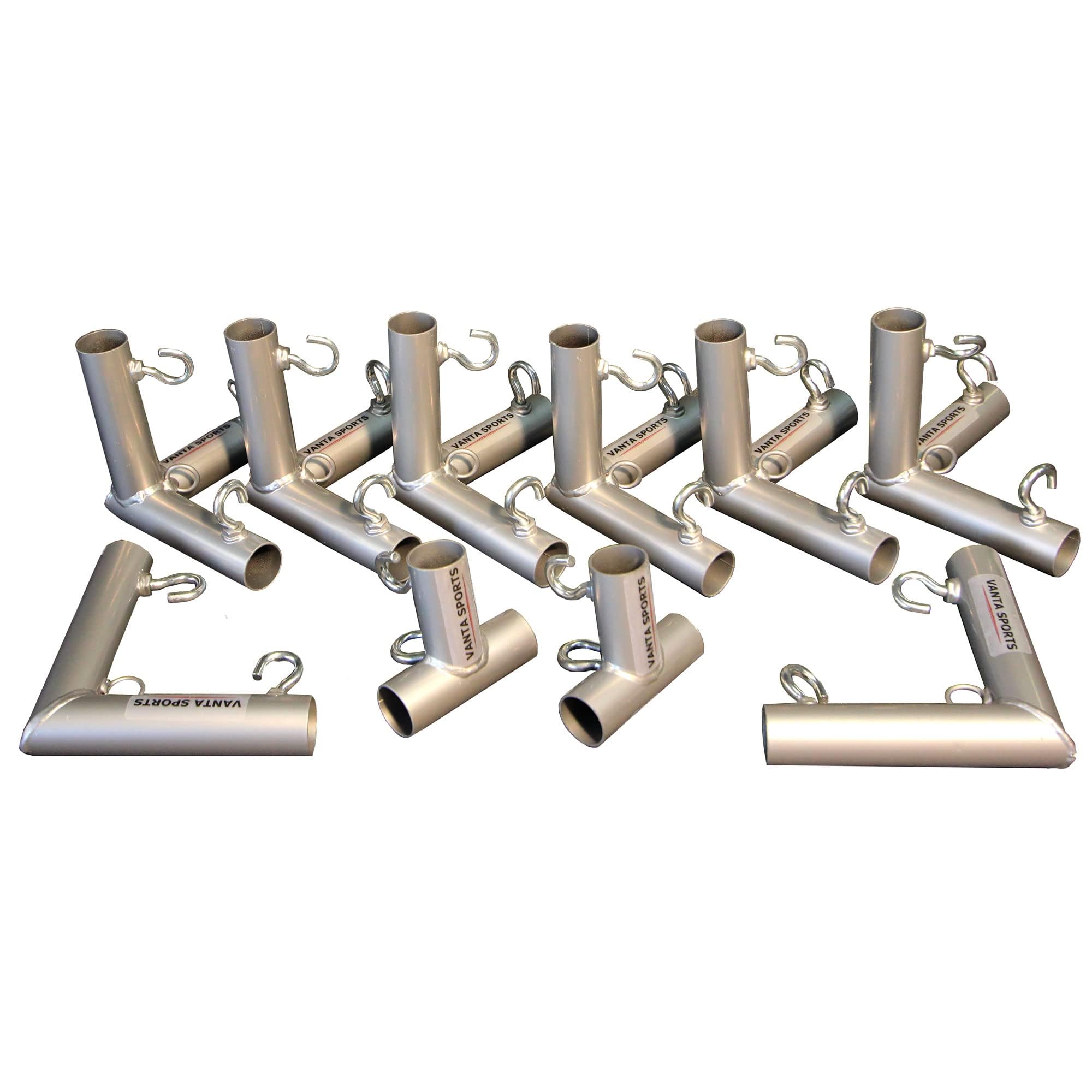 VANTA SPORTS Triple 10' DIY Powder Coated Rust Resistant 10 Piece Golf Frame Corner Kit Fittings with Threaded Eye-Bolts