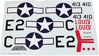 E-flite Decal Sheet P-51D 1.5m Mustang EFL01270 Decals Trim Pilots Scale Accys