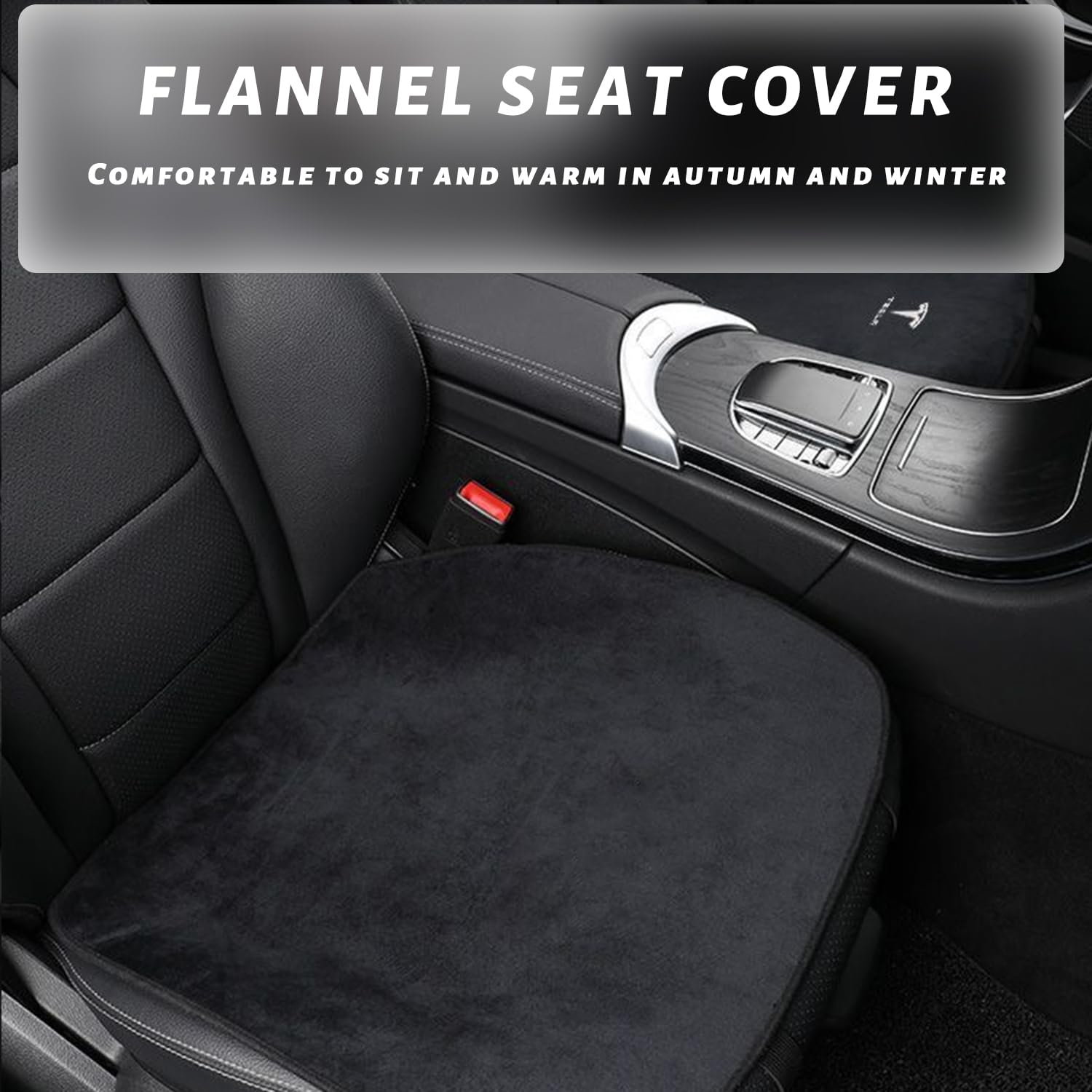 Cubierta de Asiento de Automóvil para Tesla Model 3 2017-2025 2026 Balta Suave y sin Deslizamiento-Flanela de Accesorios Interiores para Conducir, 7pcs, 7pcs